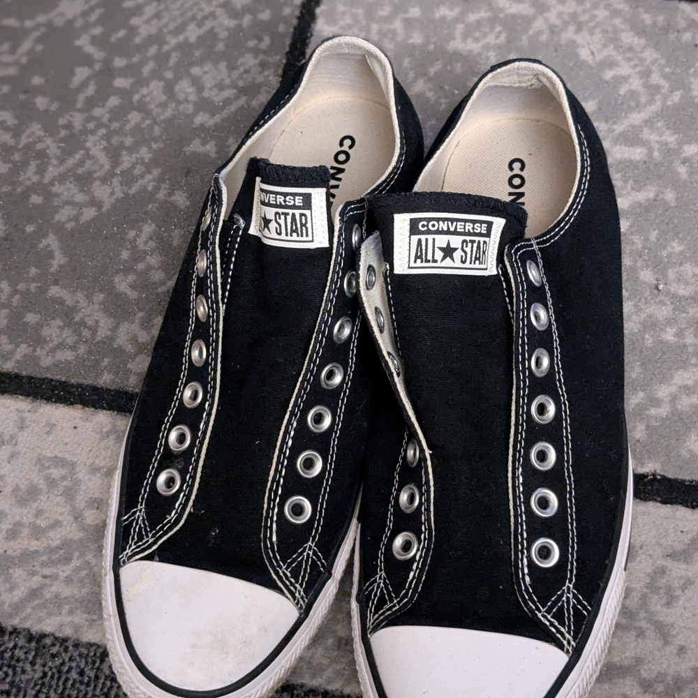 Converse Classic Black and White Slip-Ons